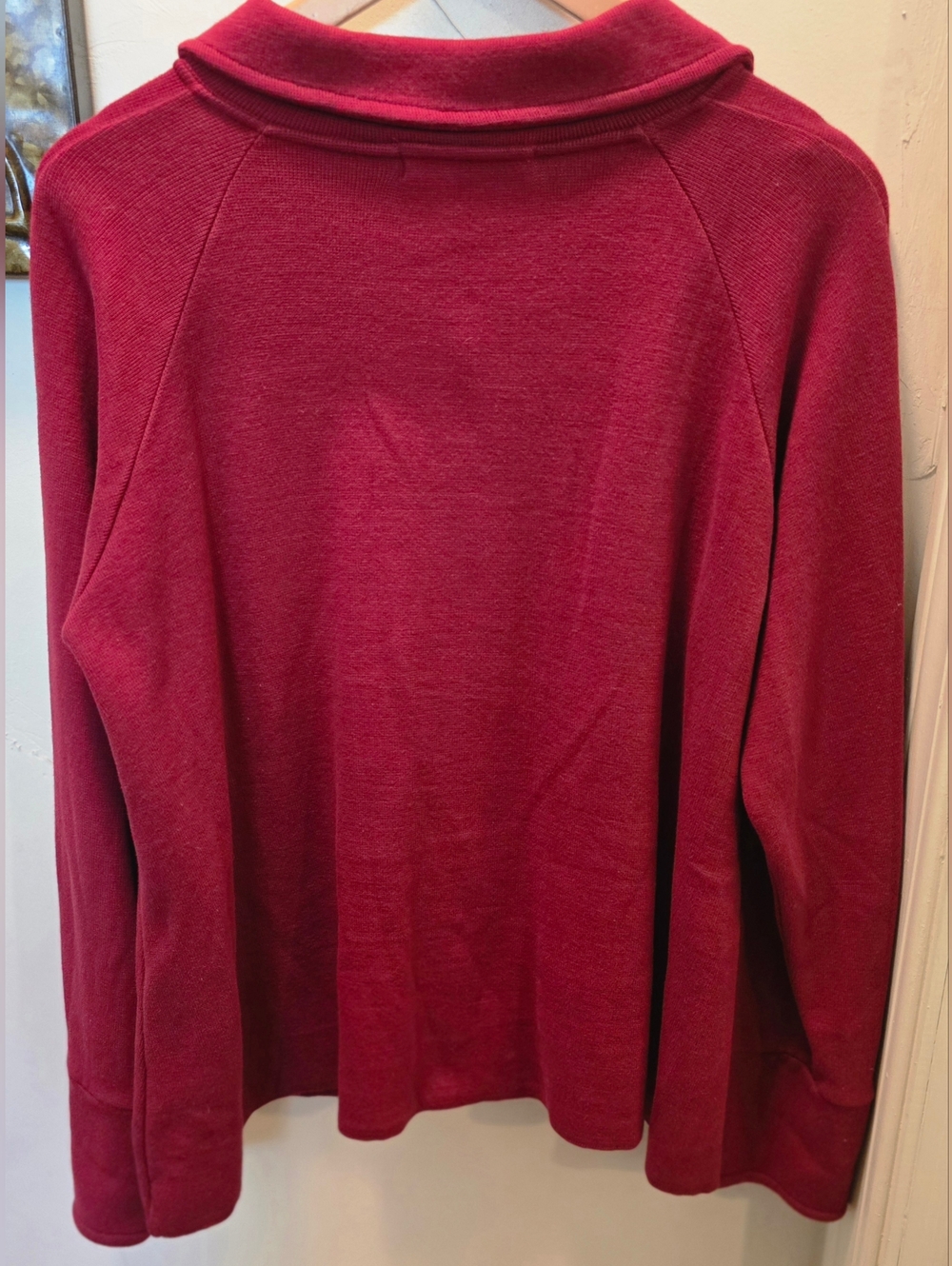 Willow Deep Burgundy Button Front Cardigan - Medium - Picture 7 of 8
